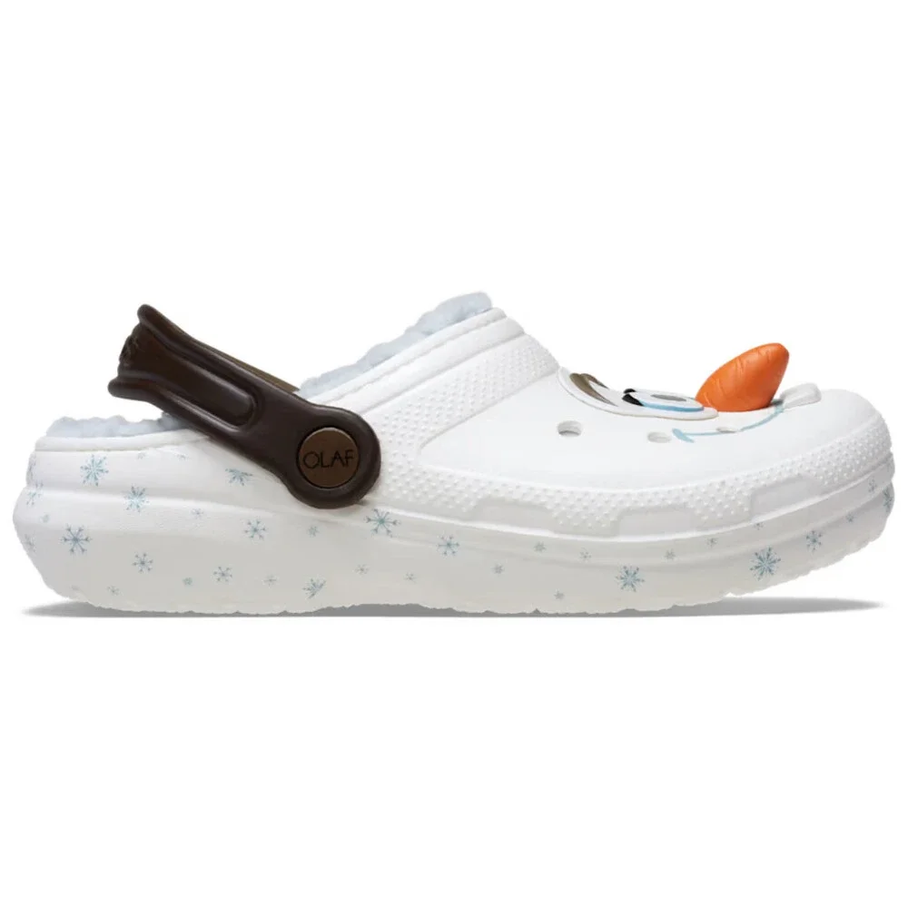 Crocs Disney Frozen Olaf Lined Classic Clogs Toddler 4 White Casual Shoes KFC987